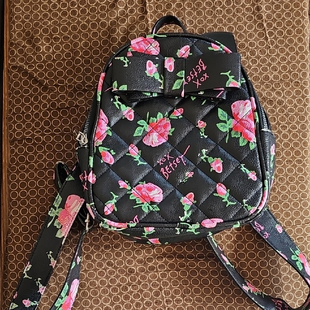 Betsey Johnson Small Quilted Backpack
